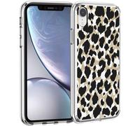 Coque pour iPhone Xr en silicone Léopard d'or