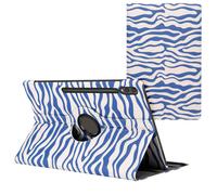 imoshion Coque Design rotatif à 360° pour Samsung Galaxy Tab S10 Ultra / Tab S9 Ultra - White Blue Stripes