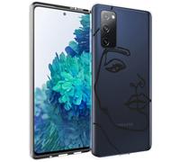 imoshion imoshion Coque Design Samsung Galaxy S20 FE Line Art Woman Black Transparent