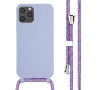 imoshion Coque en silicone avec cordon pour Apple iPhone 12 (Pro) - Violet