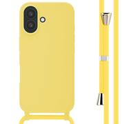 imoshion Coque en silicone avec cordon pour Apple iPhone 16 - Jaune