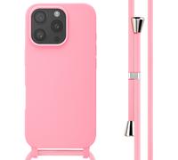 imoshion Coque en silicone avec cordon pour Apple iPhone 16 Pro - Rose