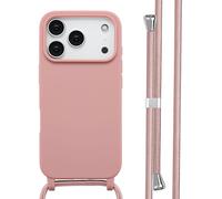 imoshion imoshion Coque en silicone avec cordon iPhone 17 Pro Sand Pink Rose