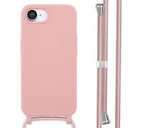imoshion imoshion Coque en silicone avec cordon pour iPhone 17e / 16e Sand Pink Rose