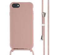 imoshion Étui en silicone avec cordon pour Apple iPhone SE (2022 / 2020) / 8 / 7 - Rose sable