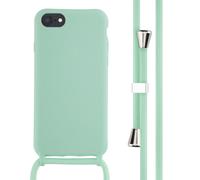imoshion Coque en silicone avec cordon pour Apple iPhone SE (2022 / 2020) / 8 / 7 - Vert menthe
