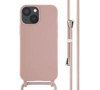 imoshion imoshion Coque en silicone avec cordon pour iPhone 13 Mini Sand Pink Rose