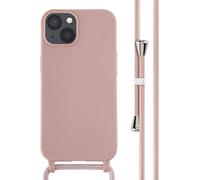 imoshion imoshion Coque en silicone avec cordon pour iPhone 13 Sand Pink Rose