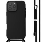 imoshion imoshion Coque en silicone avec cordon pour iPhone 16 Pro Max Noir Noir