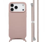 imoshion Coque en silicone avec cordon pour Apple iPhone 17 Pro Max - Sand Pink