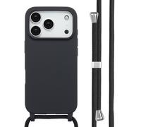 imoshion imoshion Coque en silicone avec cordon pour iPhone 17 Pro Noir Noir