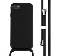 imoshion imoshion Coque en silicone avec cordon pour iPhone SE (2022 / 2020) / 8 / 7 Noir Noir