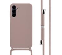 imoshion imoshion Coque en silicone avec cordon pour Samsung Galaxy A15 (5G/4G) Sand Pink Rose