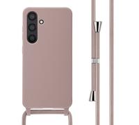 imoshion Coque en silicone avec cordon pour Samsung Galaxy S24 - Sand Pink