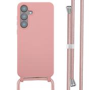 imoshion imoshion Coque en silicone avec cordon pour Samsung Galaxy S25 FE Sand Pink Rose