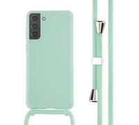 imoshion imoshion Coque en silicone avec cordon Samsung Galaxy S21 Plus Vert menthe Menthe verte