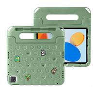 imoshion Coque kidsproof avec poupées amovibles pour Apple iPad 11 (2025) 11 pouces A16 / iPad 10 (2022) 10.9 pouces - Olive Green