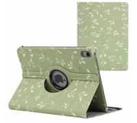 imoshion Coque tablette Design rotatif à 360° pour Apple iPad 11 (2025) 11 pouces A16 / iPad 10 (2022) 10.9 pouces - Green Flowers