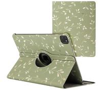 imoshion Coque tablette Design rotatif à 360° pour Apple iPad Pro 13 (2024) M4 - Green Flowers