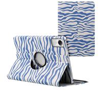 imoshion imoshion Coque tablette Design rotatif à 360° pour Xiaomi Redmi Pad SE White Blue Stripes Multicolore