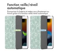 imoshion Coque tablette Design Trifold pour Apple iPad 9 (2021) 10.2 pouces / iPad 8 (2020) 10.2 pouces / iPad 7 (2019) 10.2 pouces - Botanica