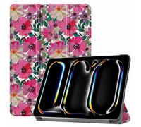 imoshion Coque tablette Design Trifold pour Apple iPad Pro 11 (2024) M4 - Floral Water Color