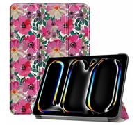 imoshion Coque tablette Design Trifold pour Apple iPad Pro 13 (2024) M4 - Floral Water Color