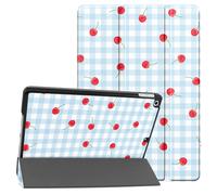 imoshion Coque tablette Design Trifold pour Apple iPad 9 (2021) 10.2 pouces / iPad 8 (2020) 10.2 pouces / iPad 7 (2019) 10.2 pouces - Cherry Check