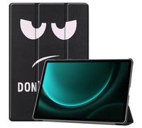 imoshion Coque tablette Design Trifold pour Samsung Galaxy Tab S10 Plus / Tab S9 FE Plus / Tab S9 Plus - Don't touch