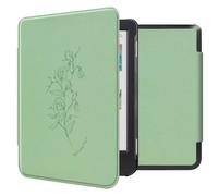 imoshion imoshion Design Slim Hard Case Bookcase voor de Kobo Clara Colour / BW Floral Green Vert