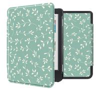 imoshion Design Slim Hard Case Bookcase voor de Kobo Clara Colour / BW - Smoke Green Flowers