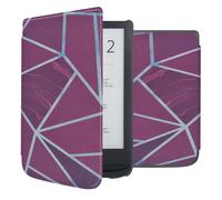 imoshion Design Slim Hard Case Sleepcover pour Pocketbook Touch Lux 5 / HD 3 / Basic Lux 4 / Vivlio Lux 5 - Bordeaux Graphic
