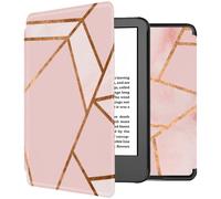 imoshion imoshion Design Slim Hard Case Sleepcover pour Amazon Kindle (2024) / Amazon Kindle (2022) 11th gen Pink Graphic Rose