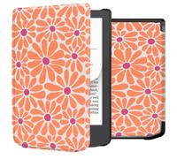 imoshion imoshion Design Slim Hard Case Sleepcover Pocketbook Verse / Verse Lite / Verse Pro / Vivlio Light / Light HD Orange Flowers Connect Orange