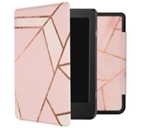 Coque pour Tolino Page 2 Design Sleepcover Bookcase zonder stand Rose