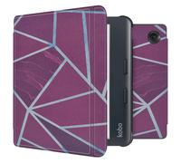 imoshion Design Slim Hard Sleepcover avec support pour Kobo Libra Colour - Bordeaux Graphic