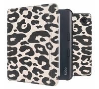 imoshion imoshion Design Slim Hard Sleepcover avec support Kobo Libra Colour Leopard Multicolore