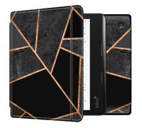 Coque pour Tolino Epos 3 Design Slim Hard Case Sleepcover Bookcase met stand Noir