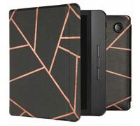 imoshion imoshion Design Slim Hard Sleepcover avec support pour Kobo Libra H2O Black Graphic Multicolore