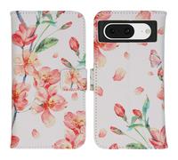 imoshion imoshion Design Softcase Bookcase Google Pixel 8 Blossom Watercolor White Multicolore