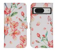 imoshion imoshion Design Softcase Bookcase Google Pixel 8 Pro Blossom Watercolor White Multicolore