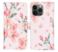 imoshion Design Softcase Bookcase pour iPhone 13 Pro - Blossom Watercolor White