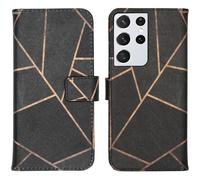 imoshion imoshion Design Softcase Bookcase Samsung Galaxy S21 Ultra Black Graphic Multicolore