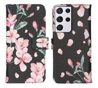 imoshion Coque silicone design pour Samsung Galaxy S21 Ultra - Blossom Watercolor Black