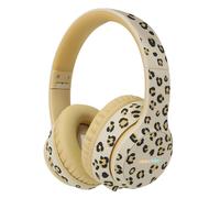 imoshion imoshion Édition Spéciale Casque sans fil pour enfants avec imprimé léopard LED Light Limiteur de décibels Avec câble AUX Léopard Beige