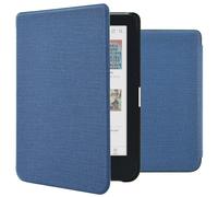 imoshion Étui de liseuse portefeuille Canvas pour Kobo Clara Colour / BW - Bleu foncé