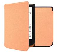 imoshion imoshion Étui de liseuse portefeuille Canvas pour Pocketbook Touch Lux 5 / HD 3 / Basic Lux 4 / Vivlio Lux 5 Peach Orange
