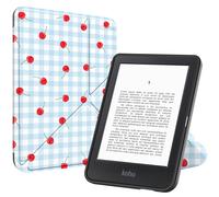 imoshion imoshion Étui de liseuse portefeuille design Pliable Kobo Clara Colour / BW Cherry Check Multicolore