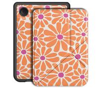 imoshion imoshion Étui de liseuse portefeuille design Pliable Kobo Clara Colour / BW Orange Flowers Connect Orange