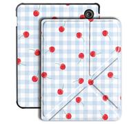 imoshion Étui de liseuse portefeuille design Pliable pour Kobo Libra Colour - Cherry Check
